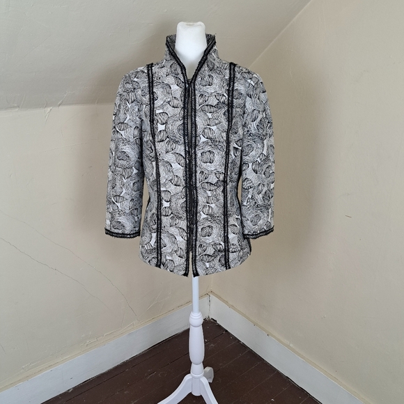 Andrew Gn Suit Jacket Black/White Size 40(M) - Picture 1 of 16